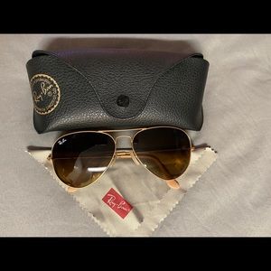 RAYBAN SUNGLASSES - brown aviator frames